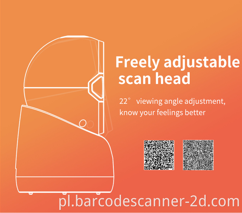 Czytnik skanera kodu barkodowego Winson dla supermarketu kasjek kod kod kreskowych 2D 1D Omnidrectional Barcode Scanner
